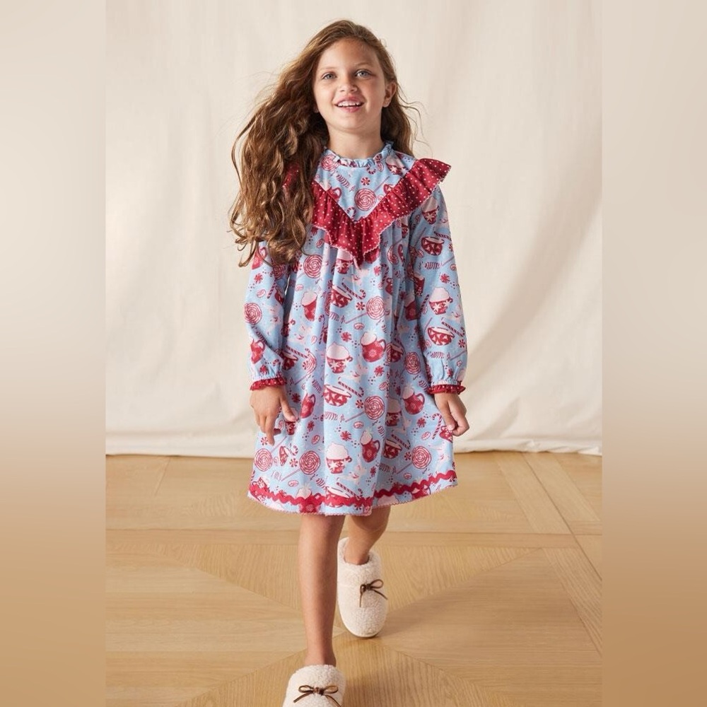 Matilda Jane Heart to Heart Cup of Cheers Christmas Print Nightgown